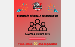 ASSEMBLÉE GÉNÉRALE 2026 + JOURNÉE FESTIVE 60 ANS DU HAND BRIENNOIS !