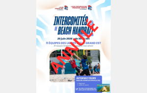 ANNULATION TOURNOI BEACH HANDBALL !!!
