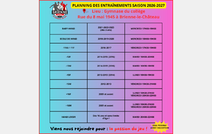 INFORMATION REPRISE DES ENTRAÎNEMENTS !