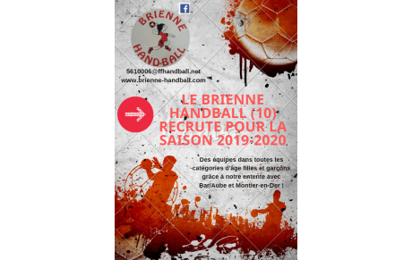 RECRUTEMENT SAISON 2019-2020 !!!