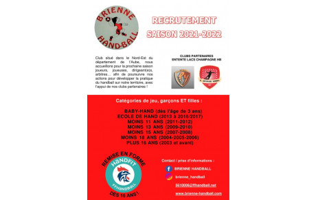 ON VOUS ATTEND POUR LA SAISON 2021-2022 !