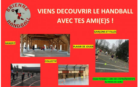 VIENS ESSAYER LE HANDBALL A BRIENNE !