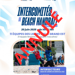 ANNULATION TOURNOI BEACH HANDBALL !!!