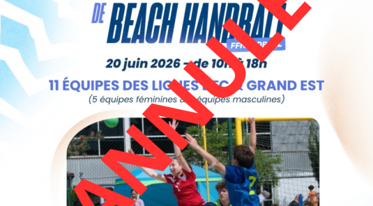 ANNULATION TOURNOI BEACH HANDBALL !!!