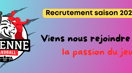 RECRUTEMENT SAISON 2026-2027 !